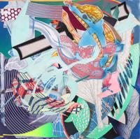 Frank Stella COLLAGE FOR ALGADAR Mixed Media Paper Collage, 37.25W - Sold for $51,200 on 10-10-2026 (Lot 121).jpg